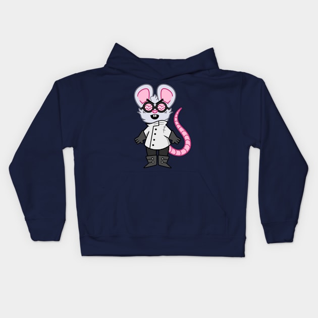 Dr Catnip with goggles Kids Hoodie by Get A Klu Comics